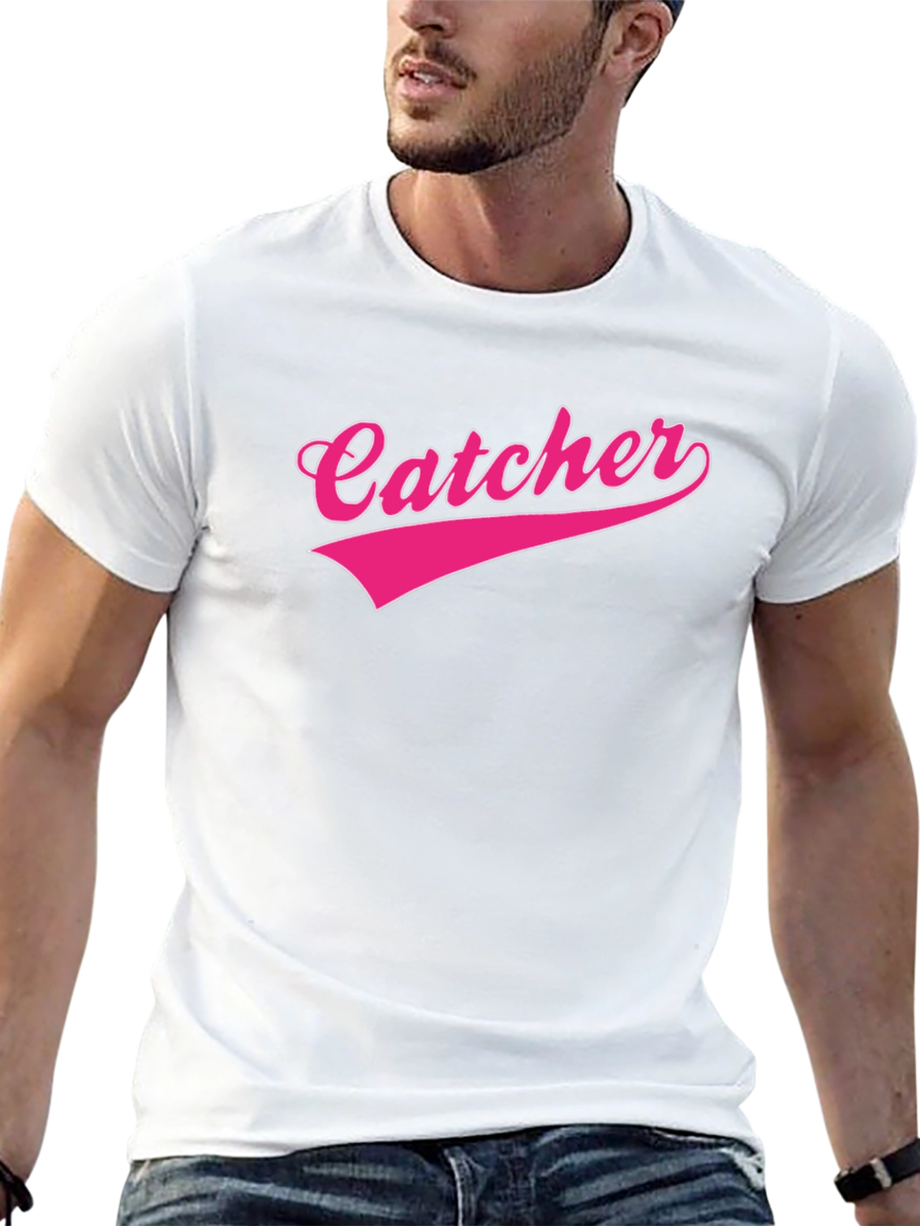 Catcher Graphic Tee - Baseball Inspired T-Shirt