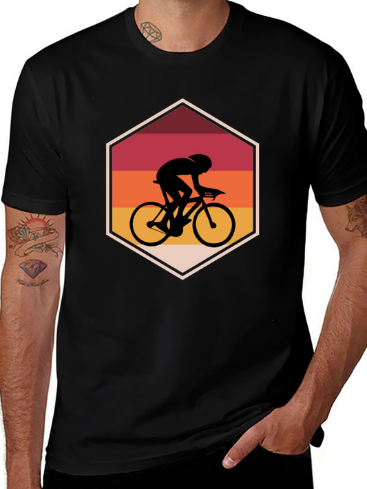 Retro Cycling Silhouette Graphic Tee