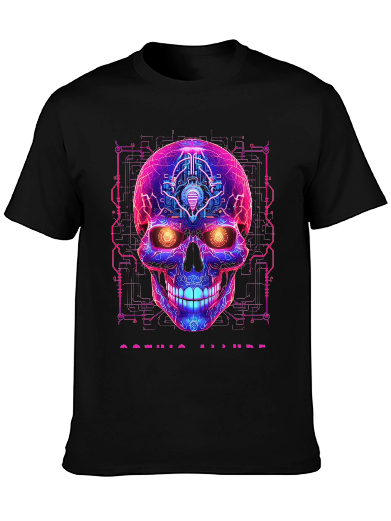 Cyberpunk Skull Graphic Tee - Gothic Allure