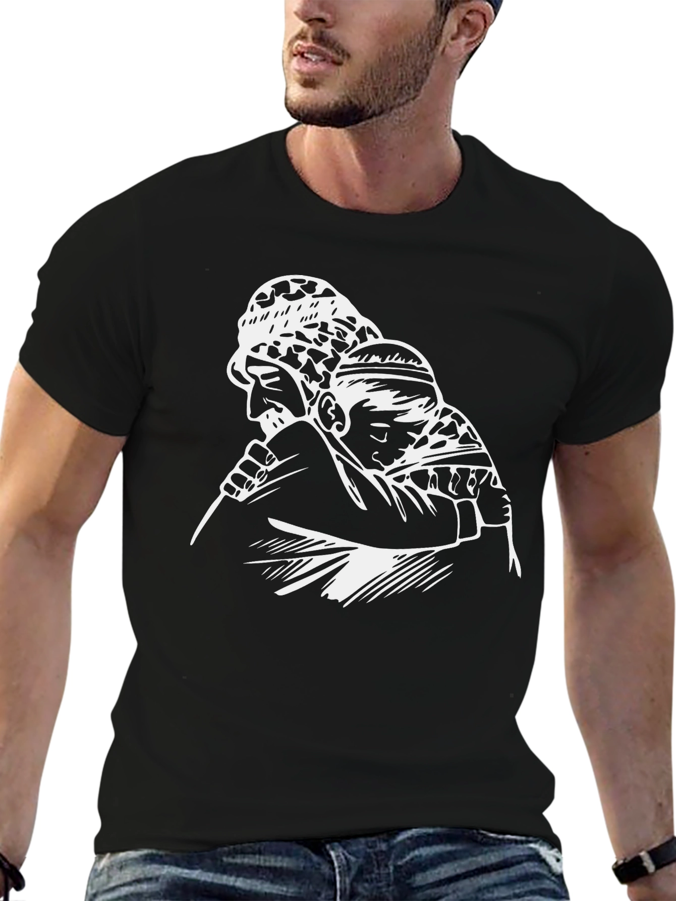 Touching T-Shirt: Grandfather & Child