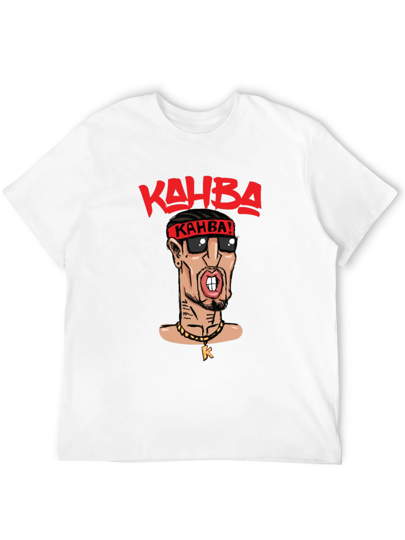 Kahba Cartoon Graphic Black T-Shirt