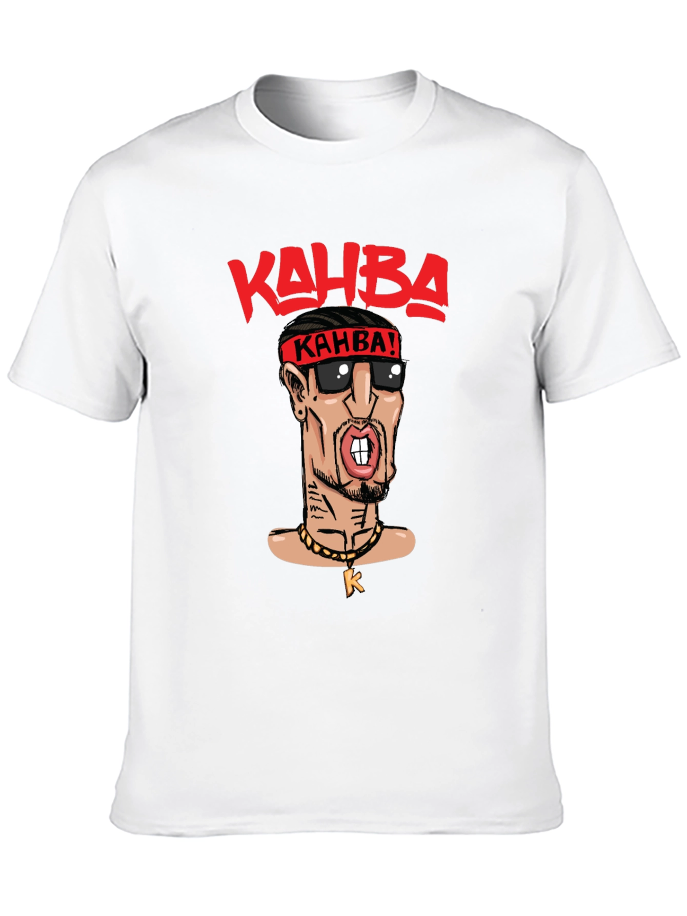 Kahba Cartoon Graphic Black T-Shirt