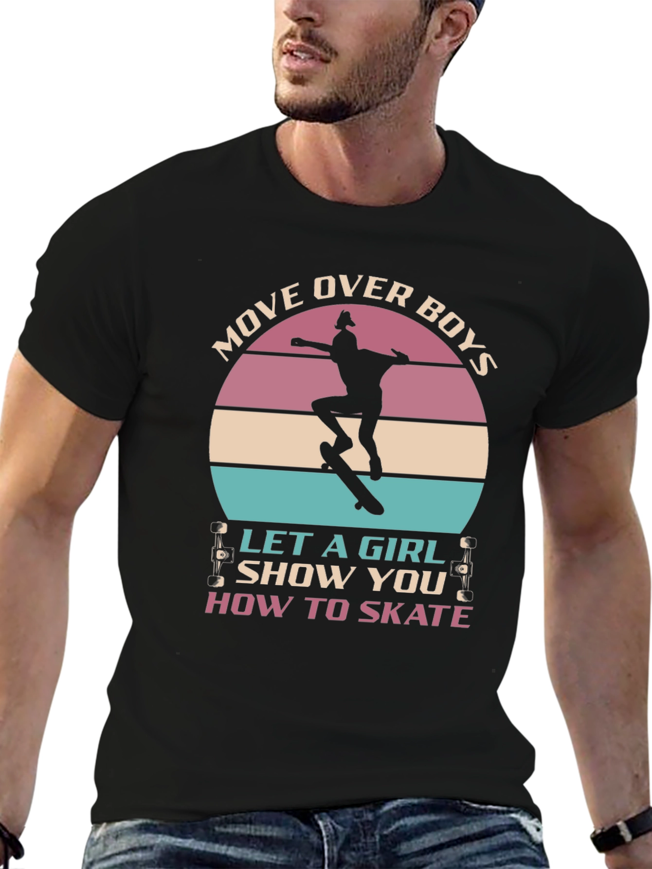 Girl Skater T-Shirt - Move Over Boys!