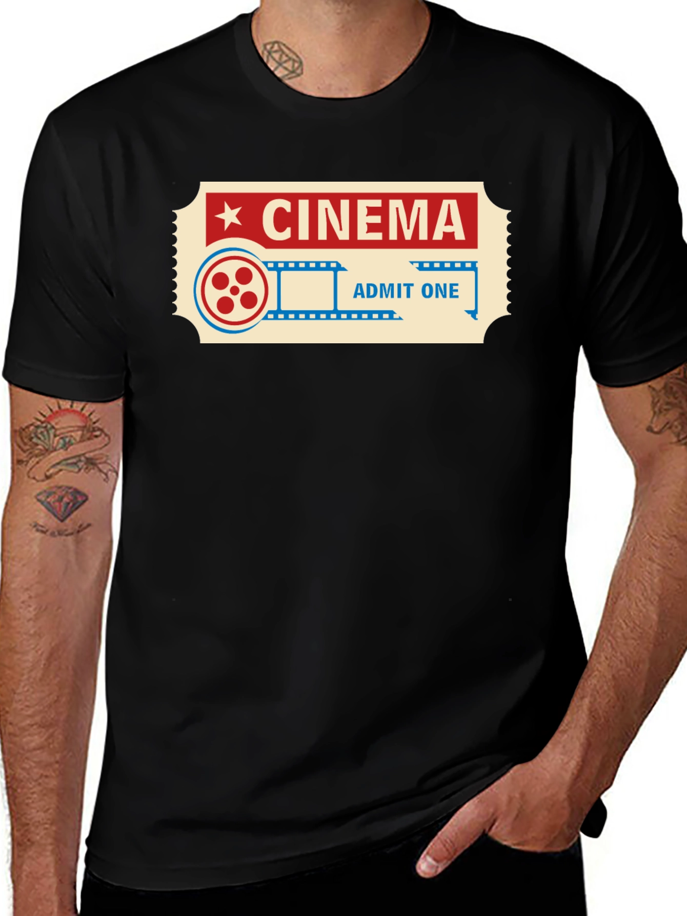 Cinema Ticket Graphic Tee - Admit One