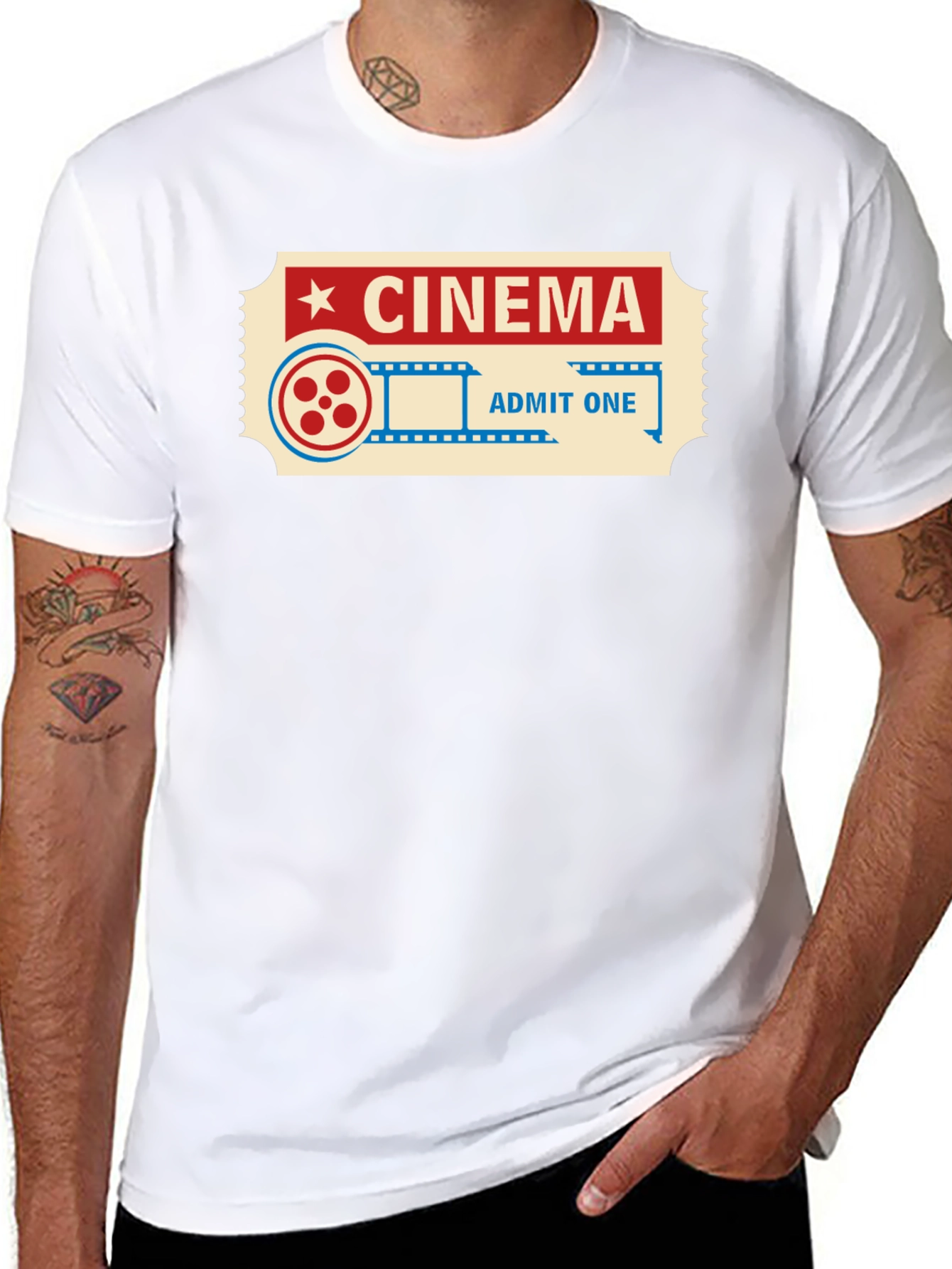 Cinema Ticket Graphic Tee - Admit One