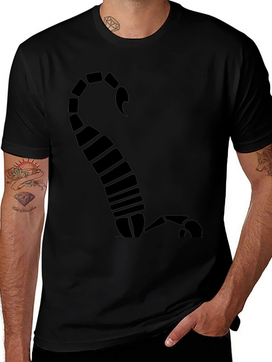 Scorpion Graphic Tee - Black Cotton T-Shirt
