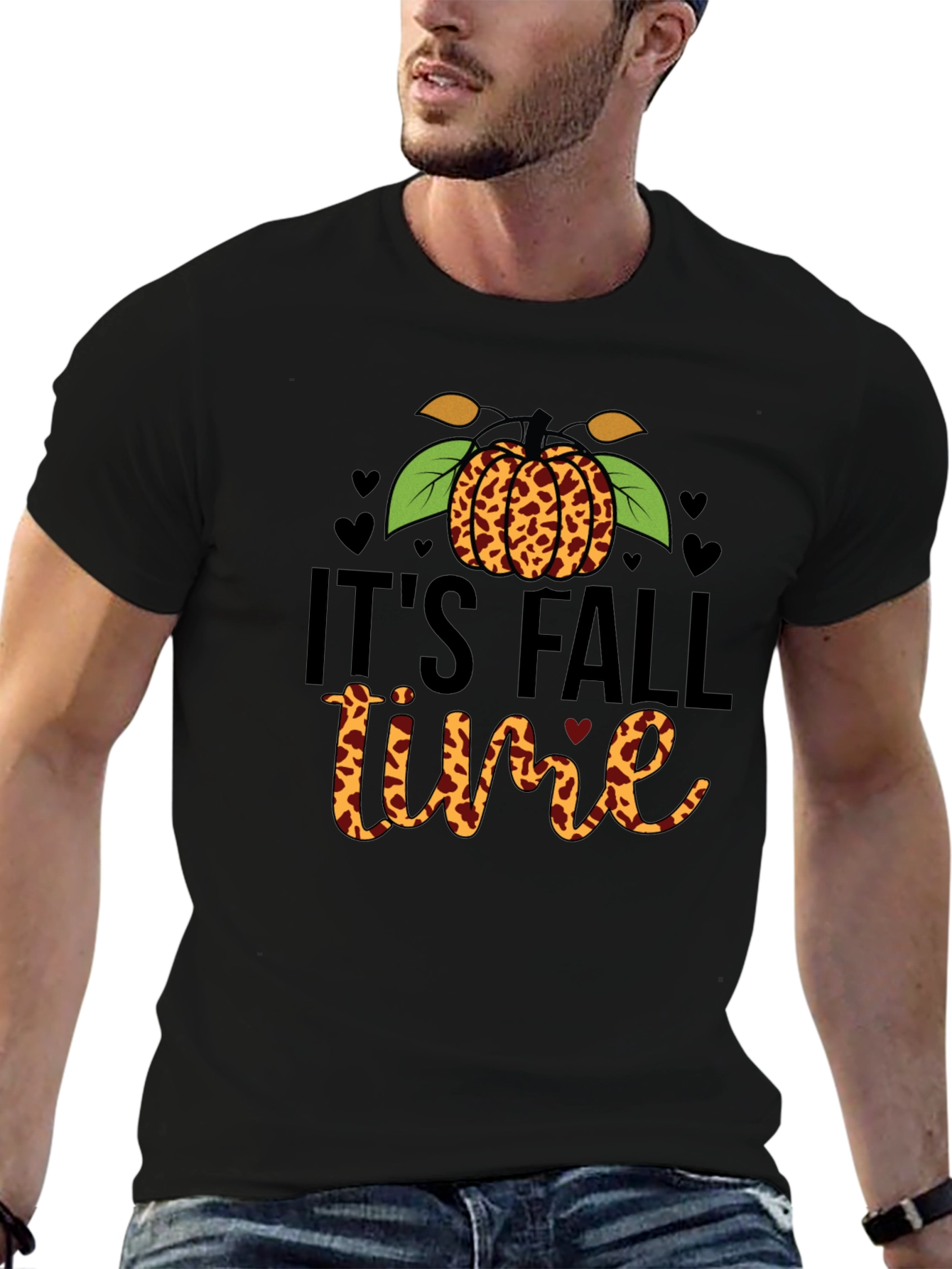 Its Fall Time Leopard Pumpkin T-Shirt