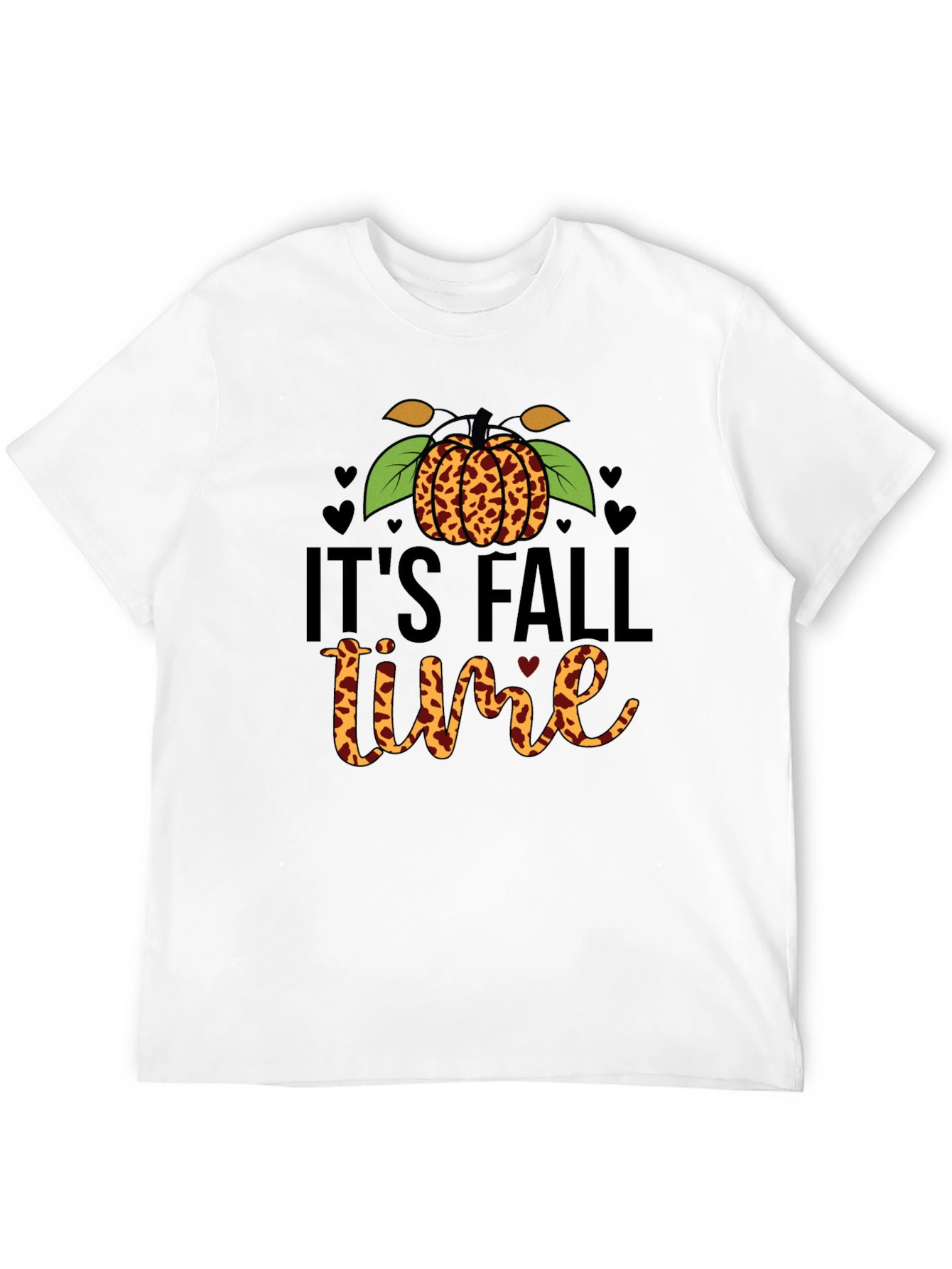 Its Fall Time Leopard Pumpkin T-Shirt