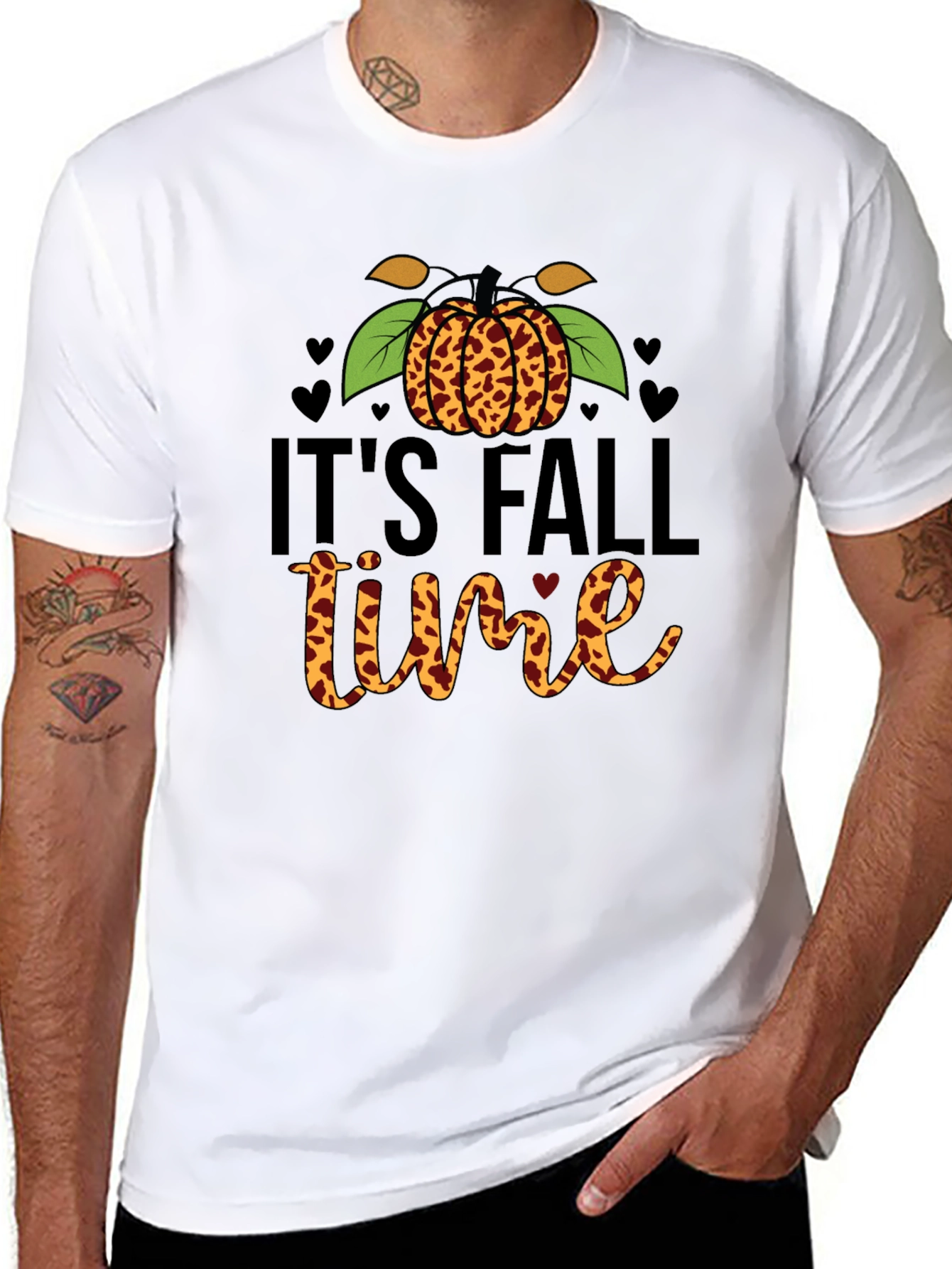 Its Fall Time Leopard Pumpkin T-Shirt