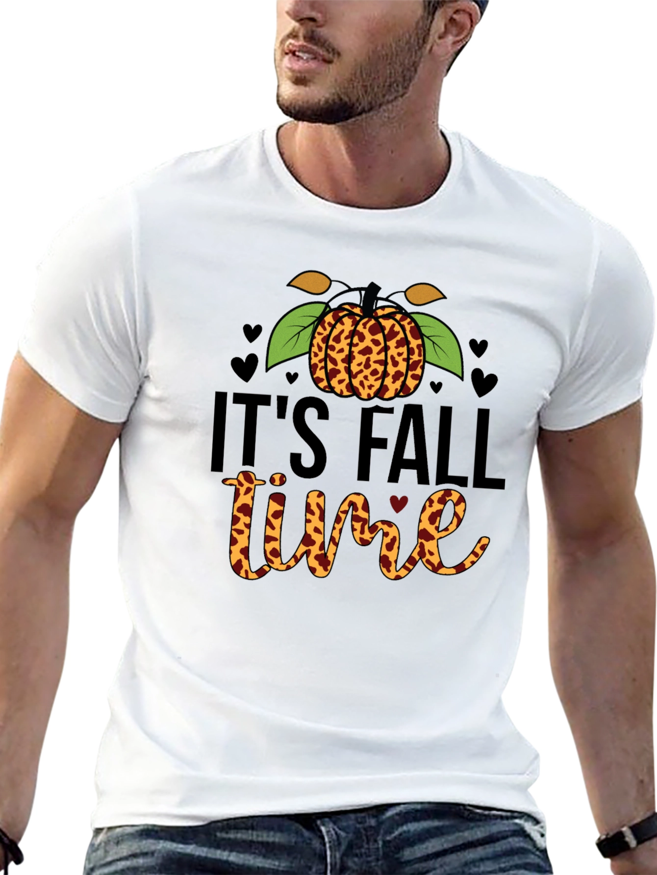 Its Fall Time Leopard Pumpkin T-Shirt