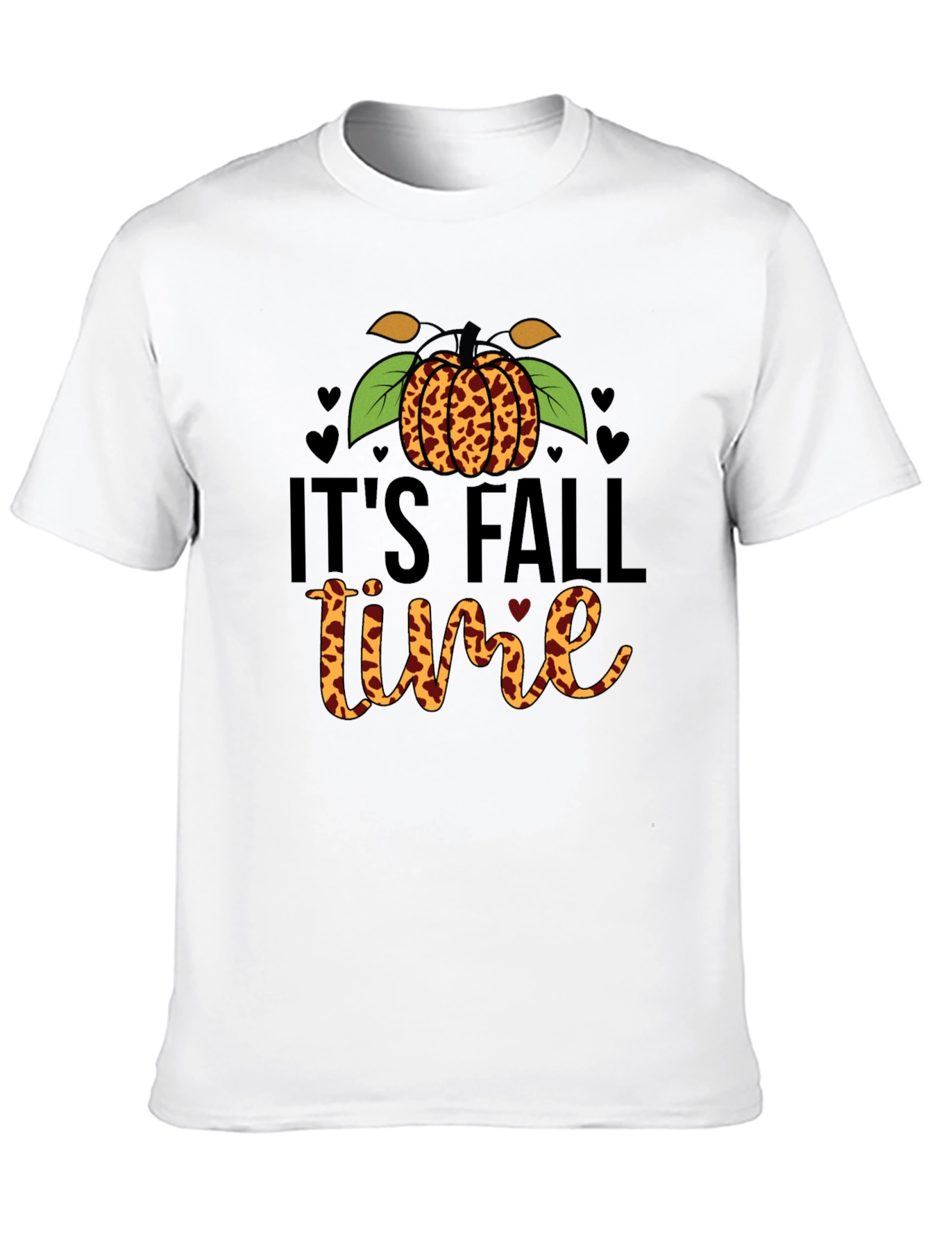 Its Fall Time Leopard Pumpkin T-Shirt