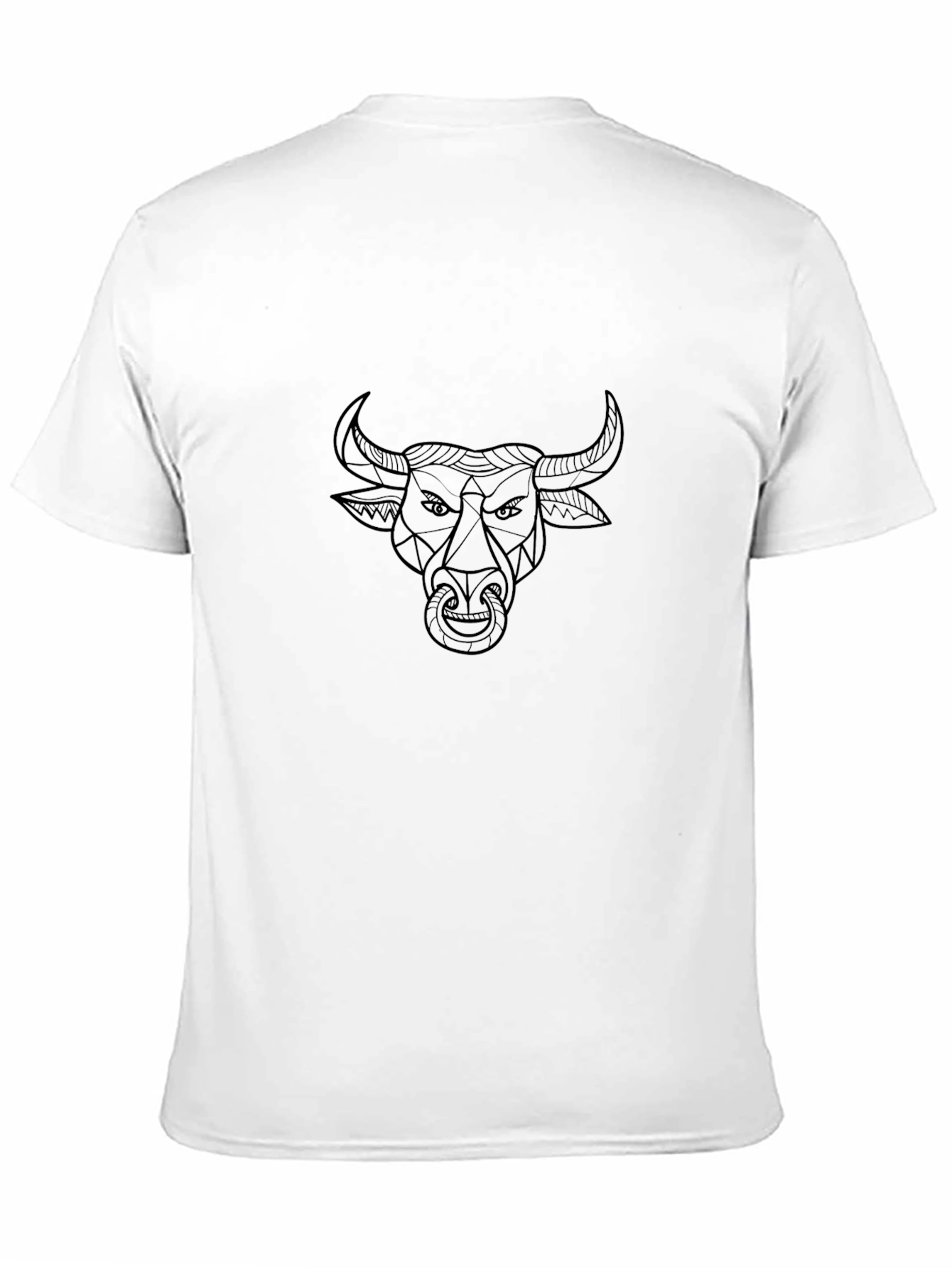 Bull Graphic Tee - Modern Geometric Design