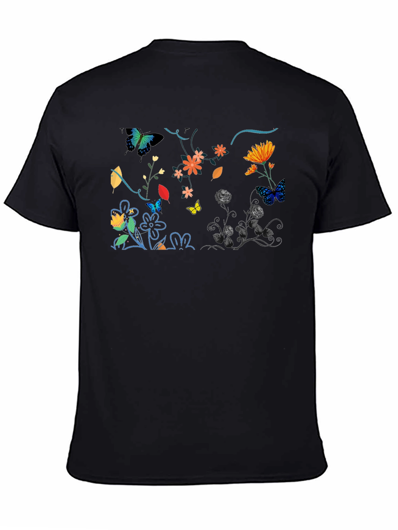Botanical Butterfly Graphic Print Tee