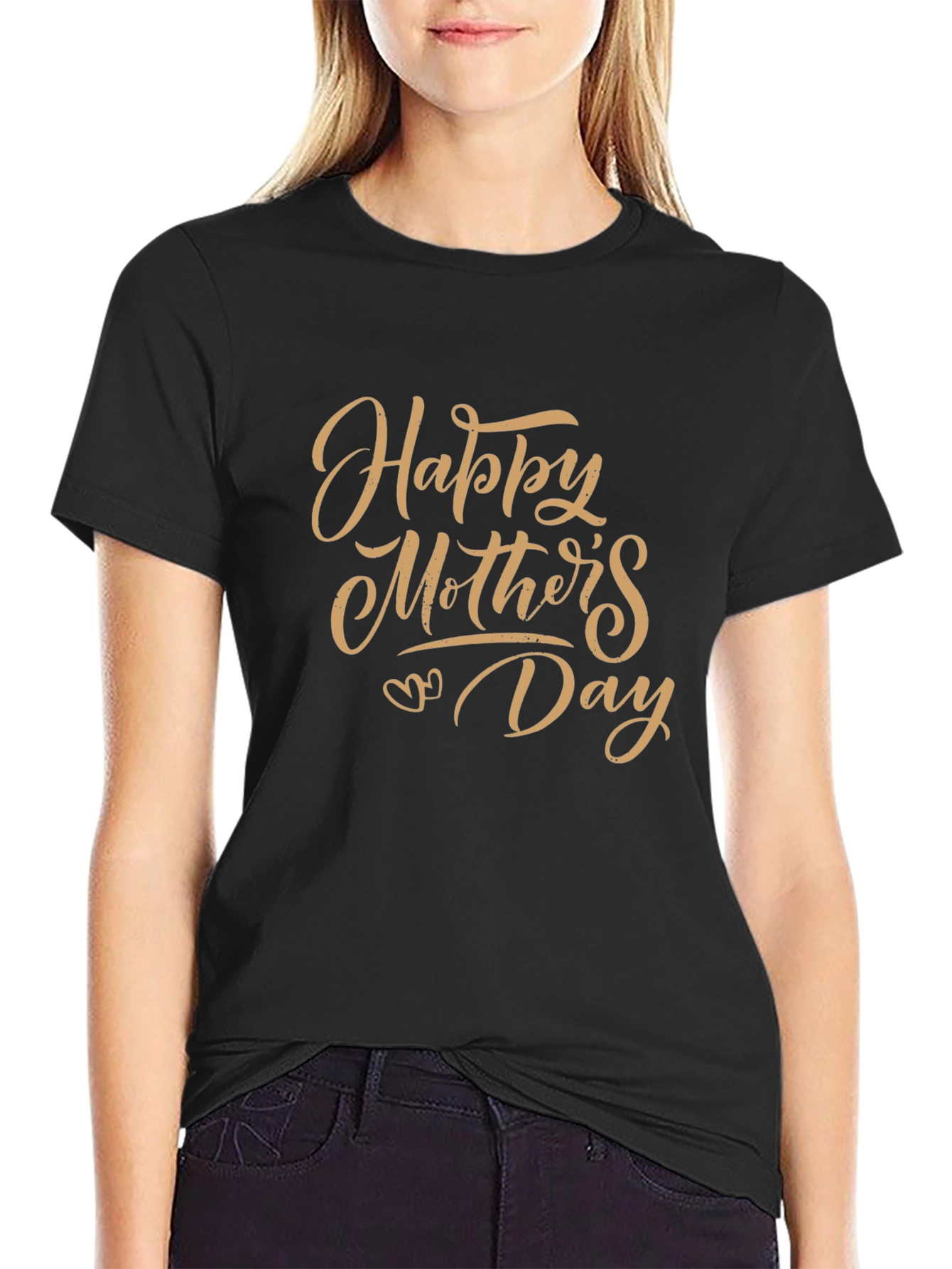 Happy Mothers Day Black T-Shirt