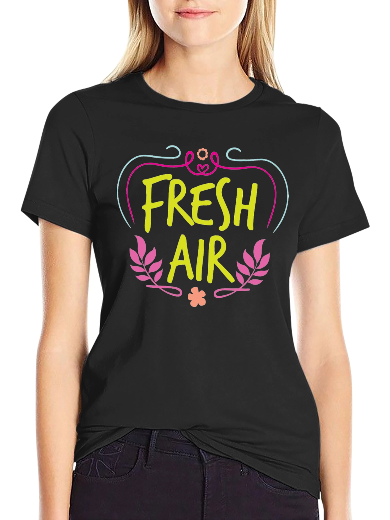 Fresh Air Graphic Print T-Shirt Casual Tee