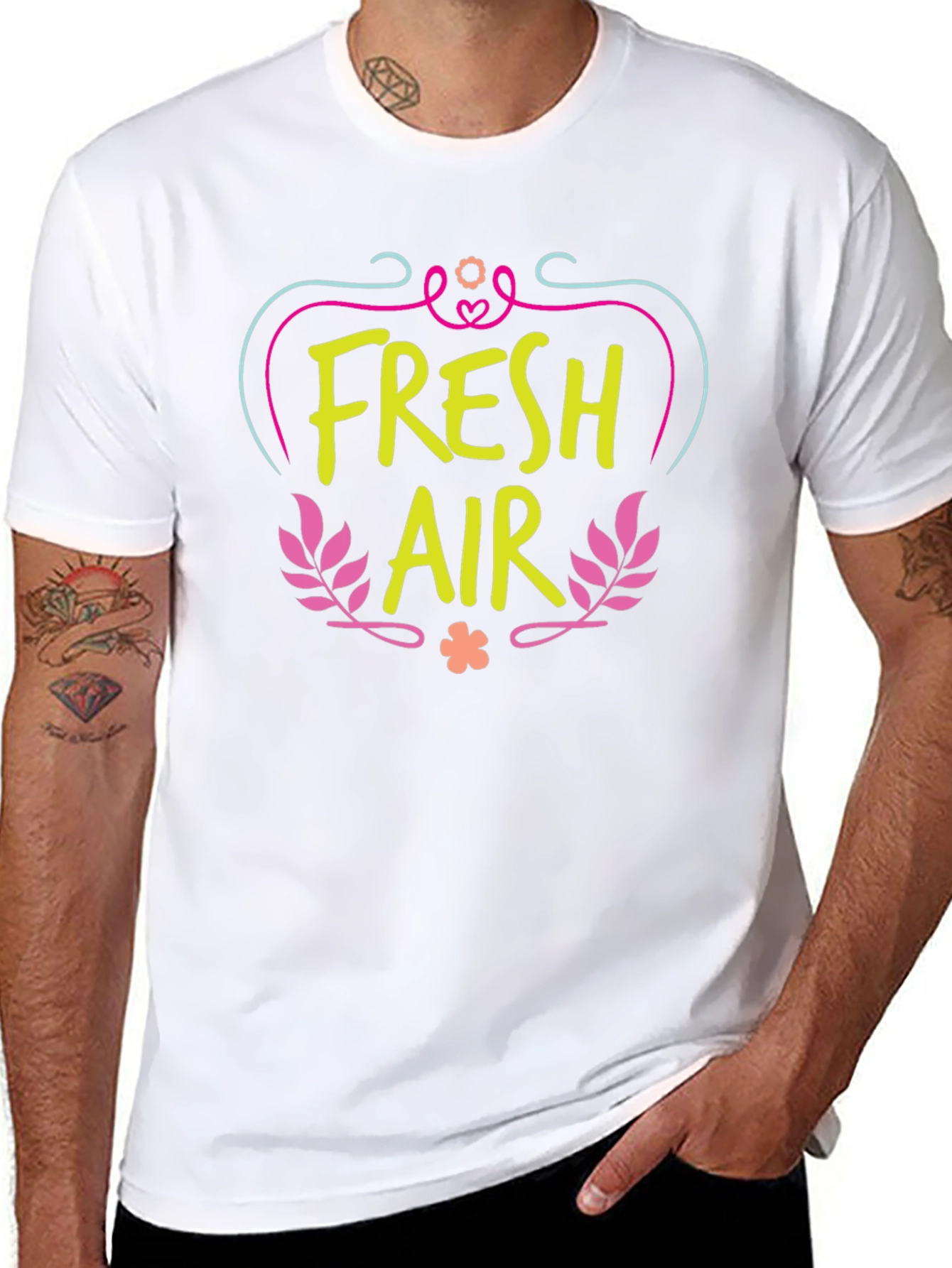 Fresh Air Graphic Print T-Shirt Casual Tee