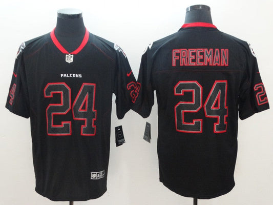 Men's Atlanta Falcons Devonta Freeman #24 Black Game Player Jerseys