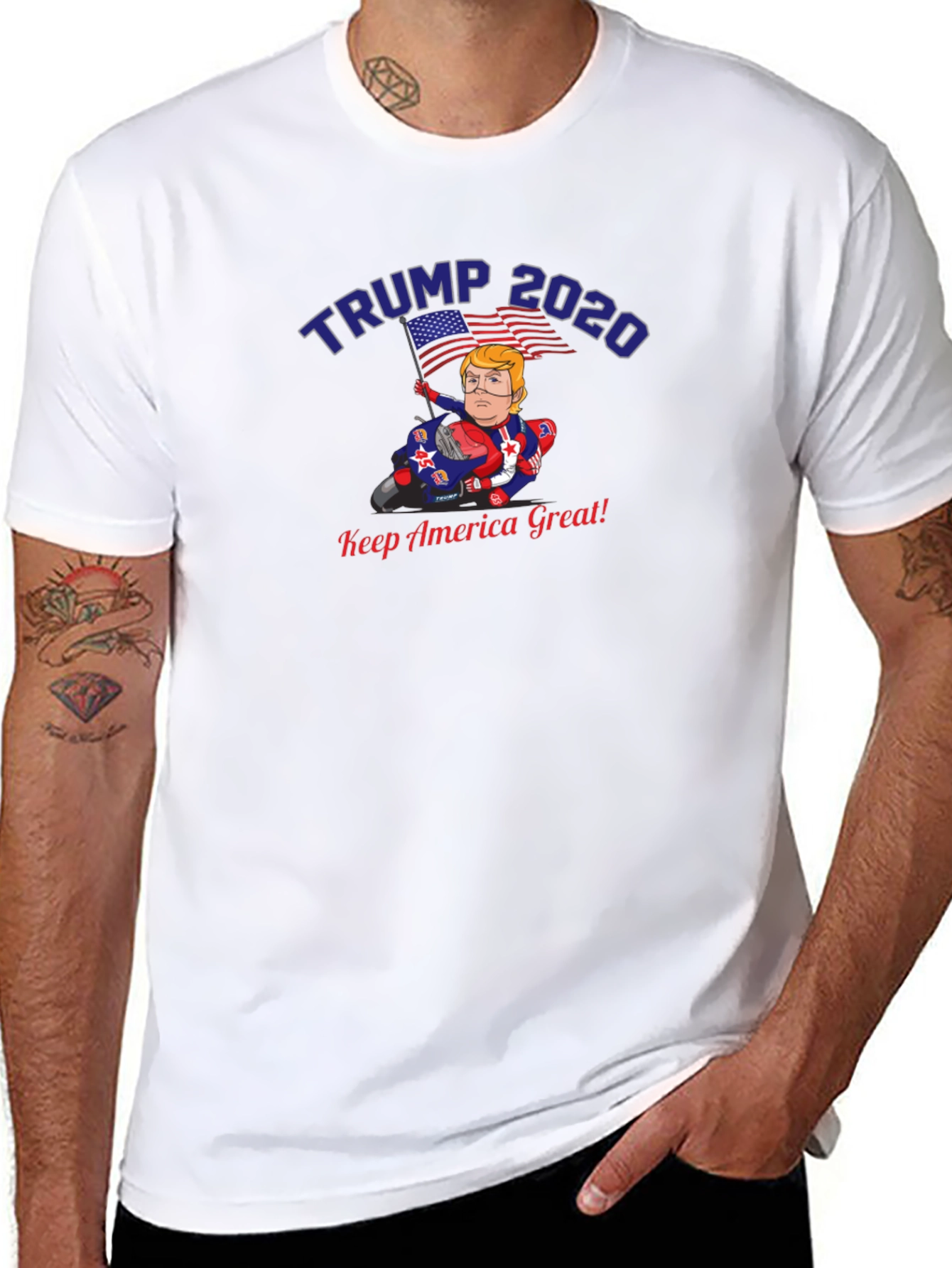 Trump 2020 Biker T-Shirt - Keep America Great!
