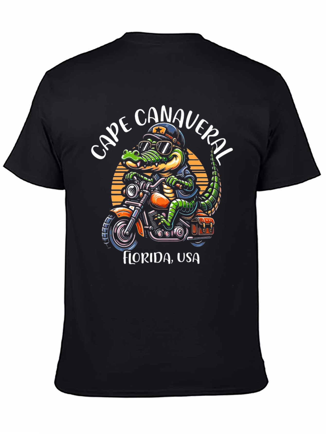 Cape Canaveral Alligator Biker Graphic Tee