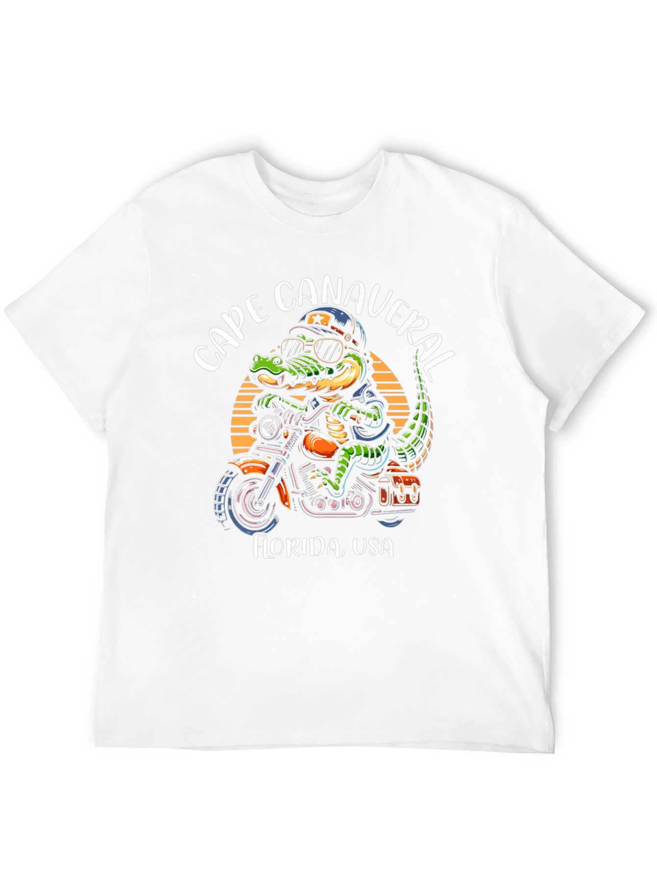 Cape Canaveral Alligator Biker Graphic Tee