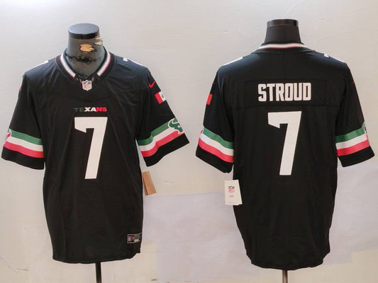 Men's Houston Texans C.J. Stroud #7 Black Game Jerseys