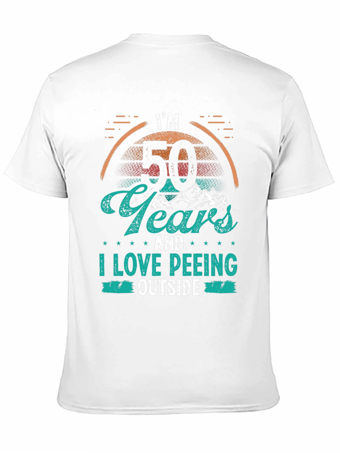 Funny 50th Birthday Peeling Outdoors T-Shirt