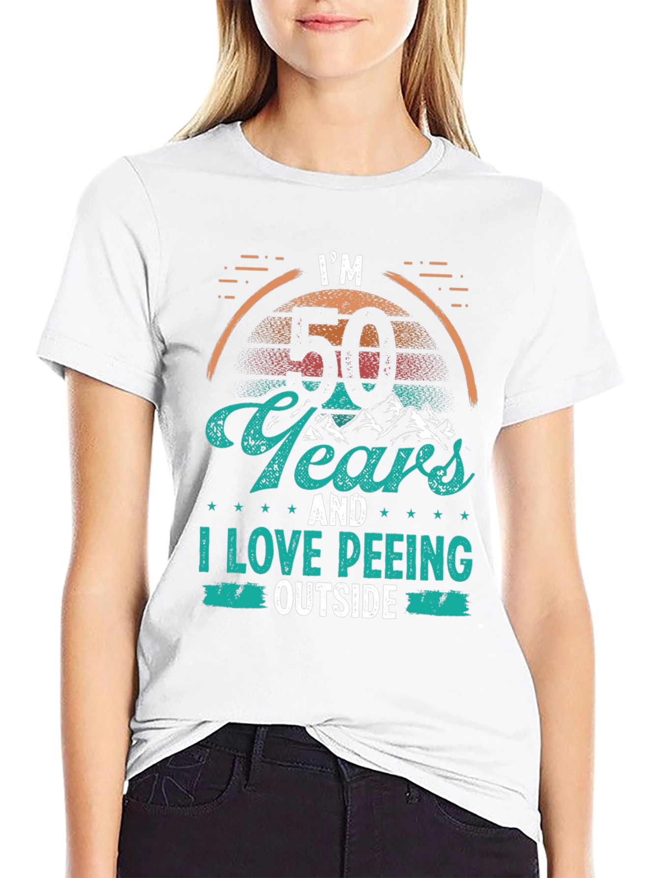 Funny 50th Birthday Peeling Outdoors T-Shirt