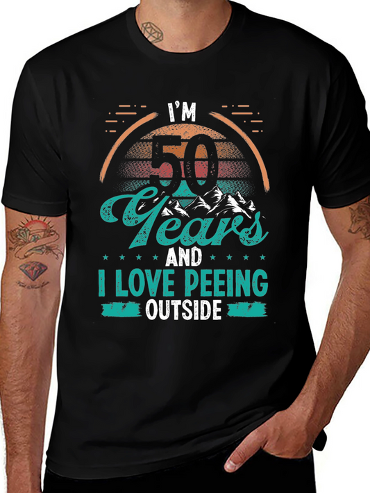 Funny 50th Birthday Peeling Outdoors T-Shirt