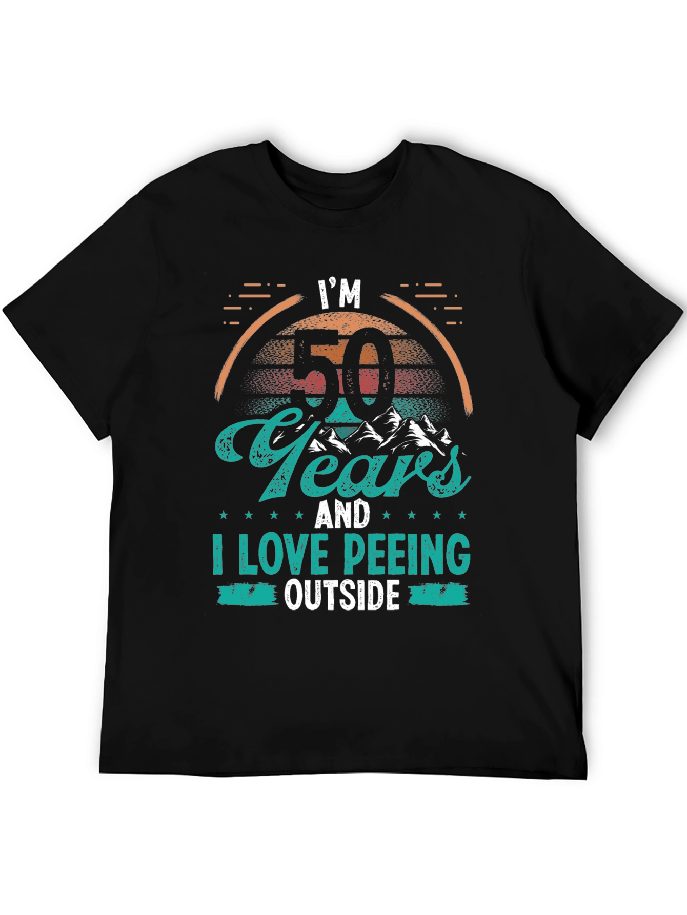 Funny 50th Birthday Peeling Outdoors T-Shirt