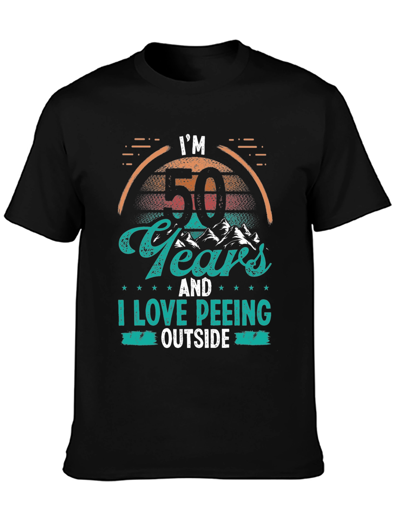 Funny 50th Birthday Peeling Outdoors T-Shirt