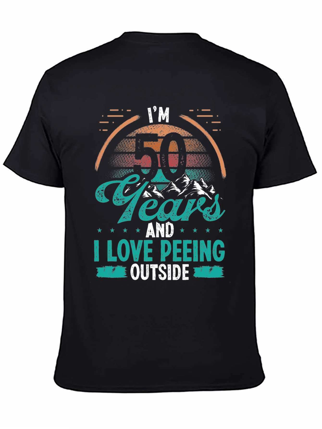Funny 50th Birthday Peeling Outdoors T-Shirt