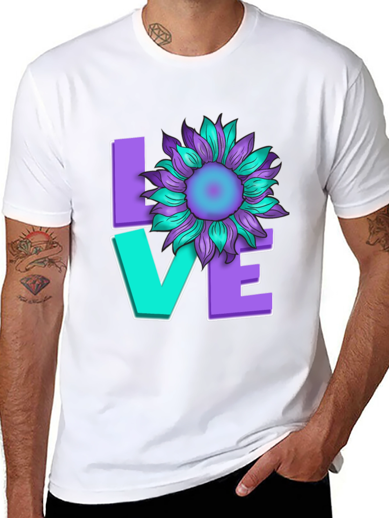 Love Sunflower Graphic T-Shirt