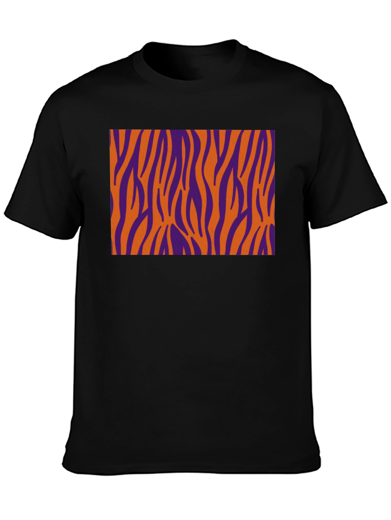 Bold Tiger Stripe Graphic Black T-Shirt