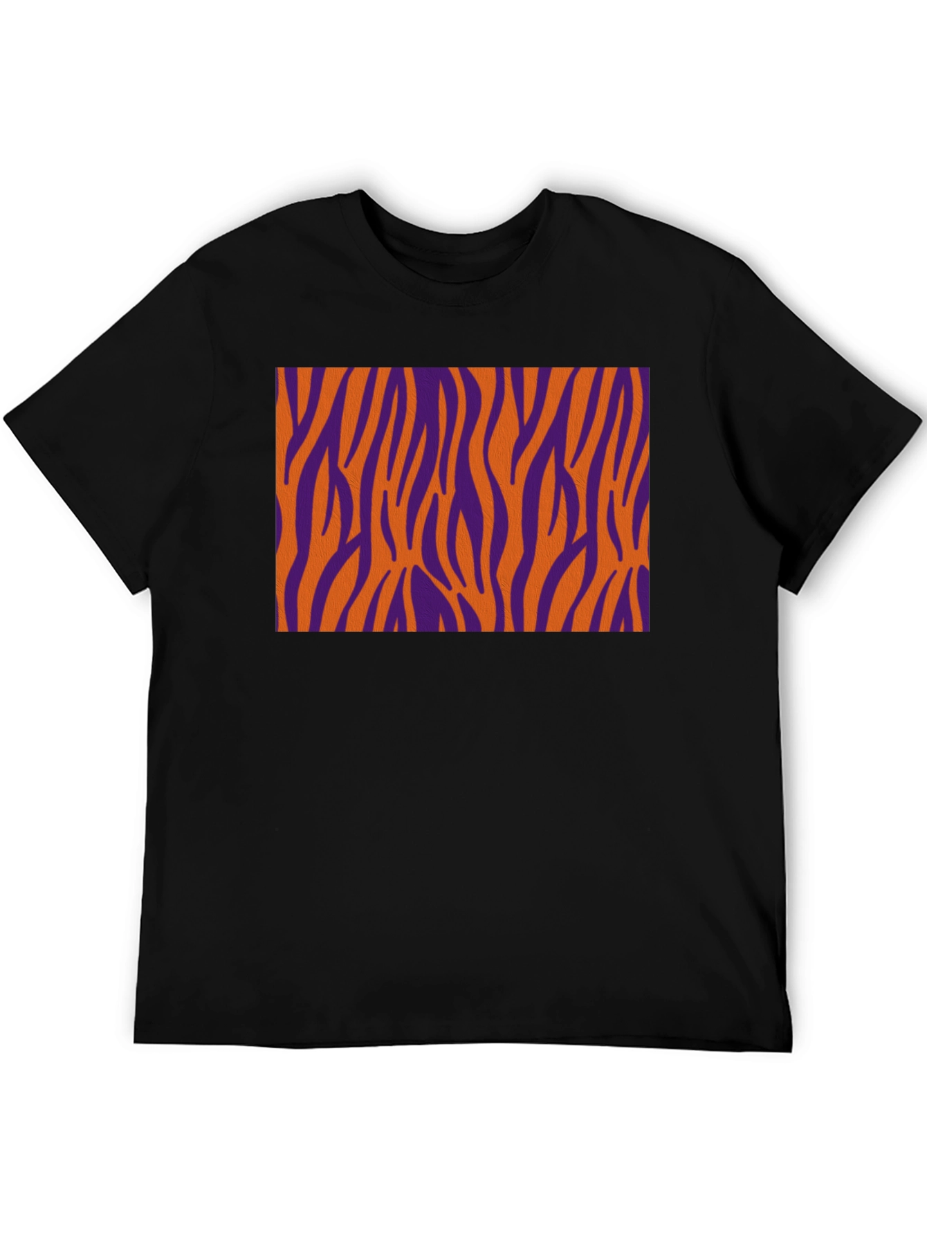 Bold Tiger Stripe Graphic Black T-Shirt