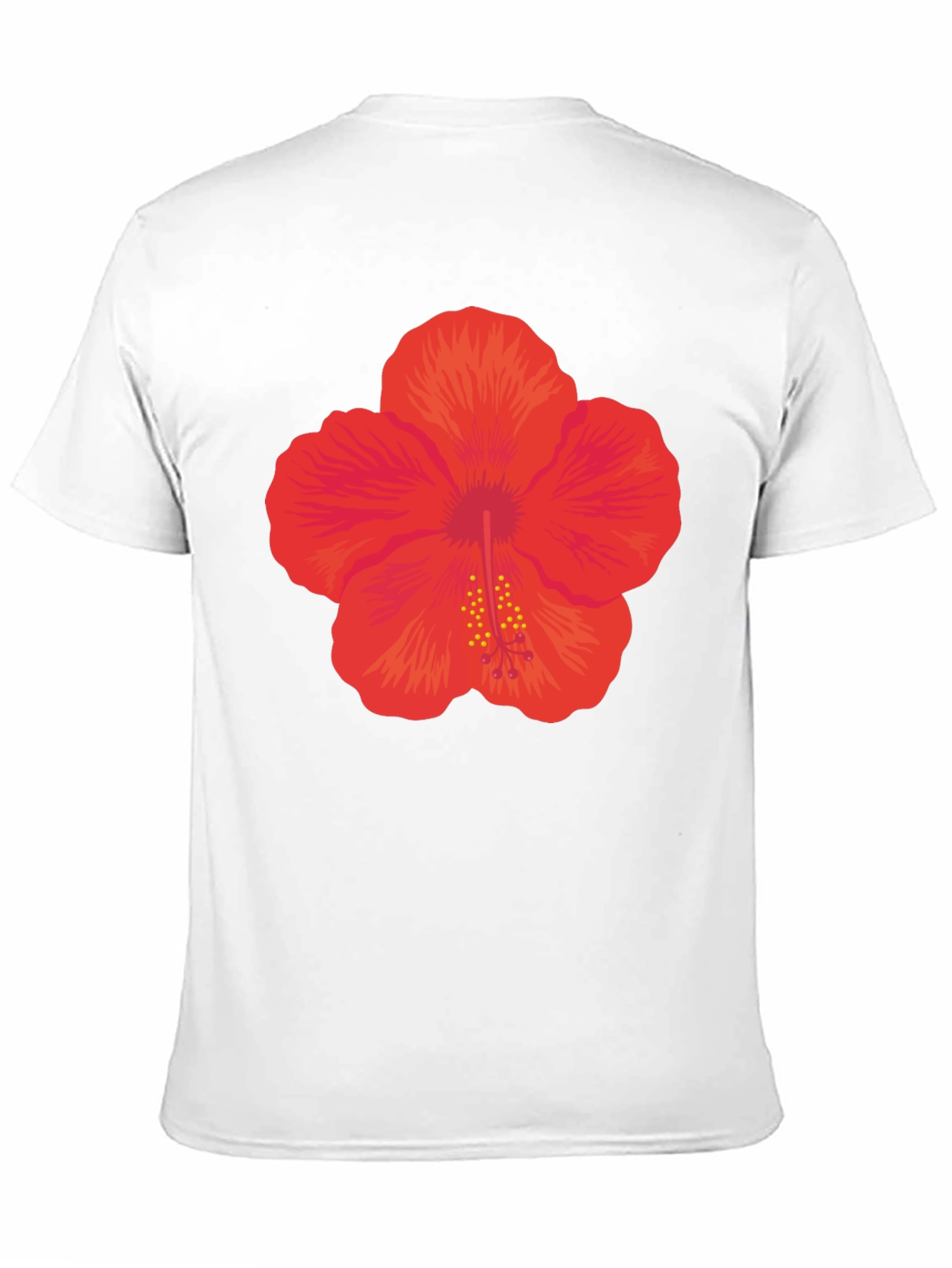 Hibiscus Flower Graphic Black T-Shirt