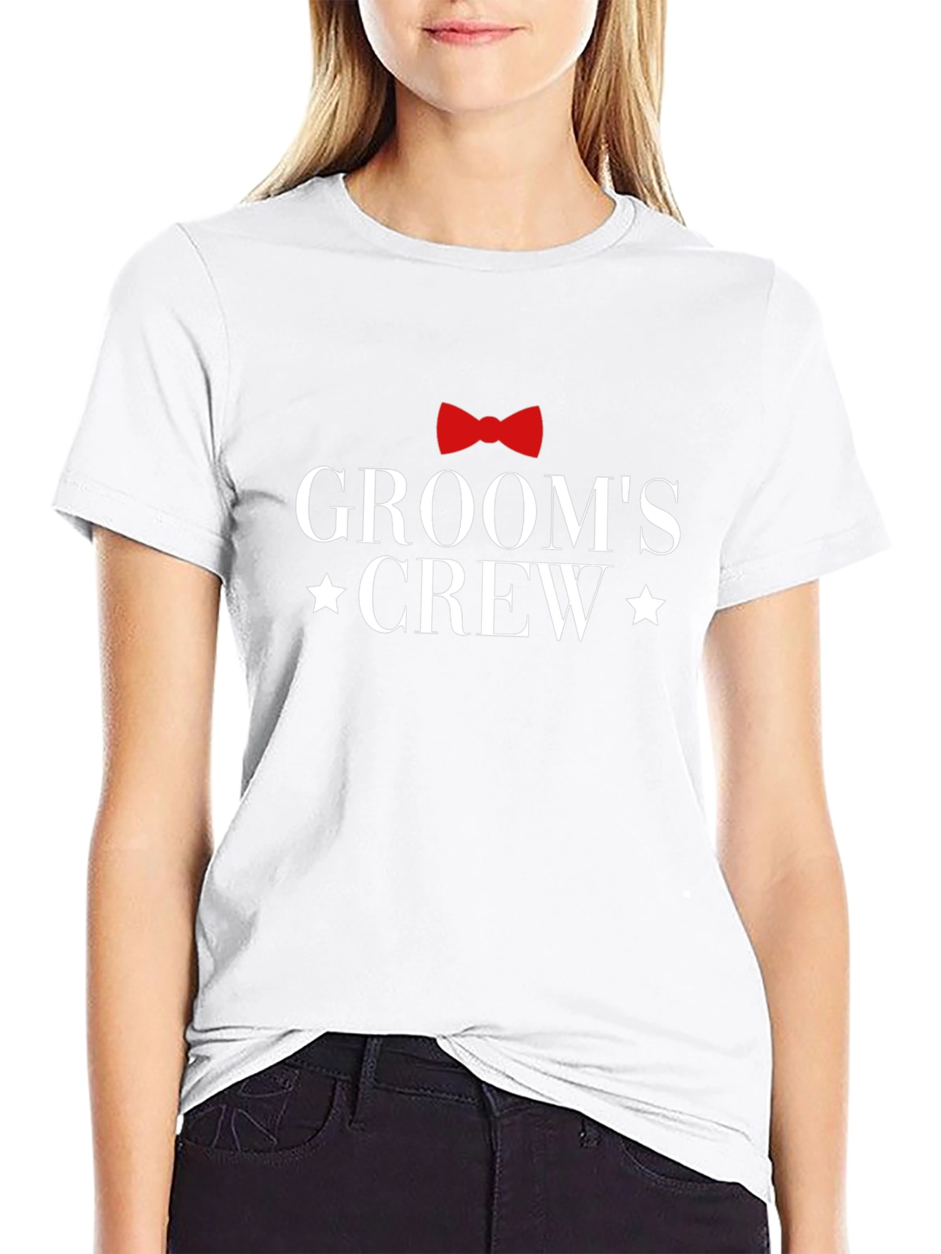 Grooms Crew Black T-Shirt