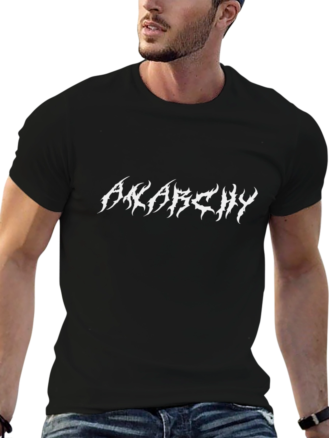 Anarchy Graphic Print Black T-Shirt