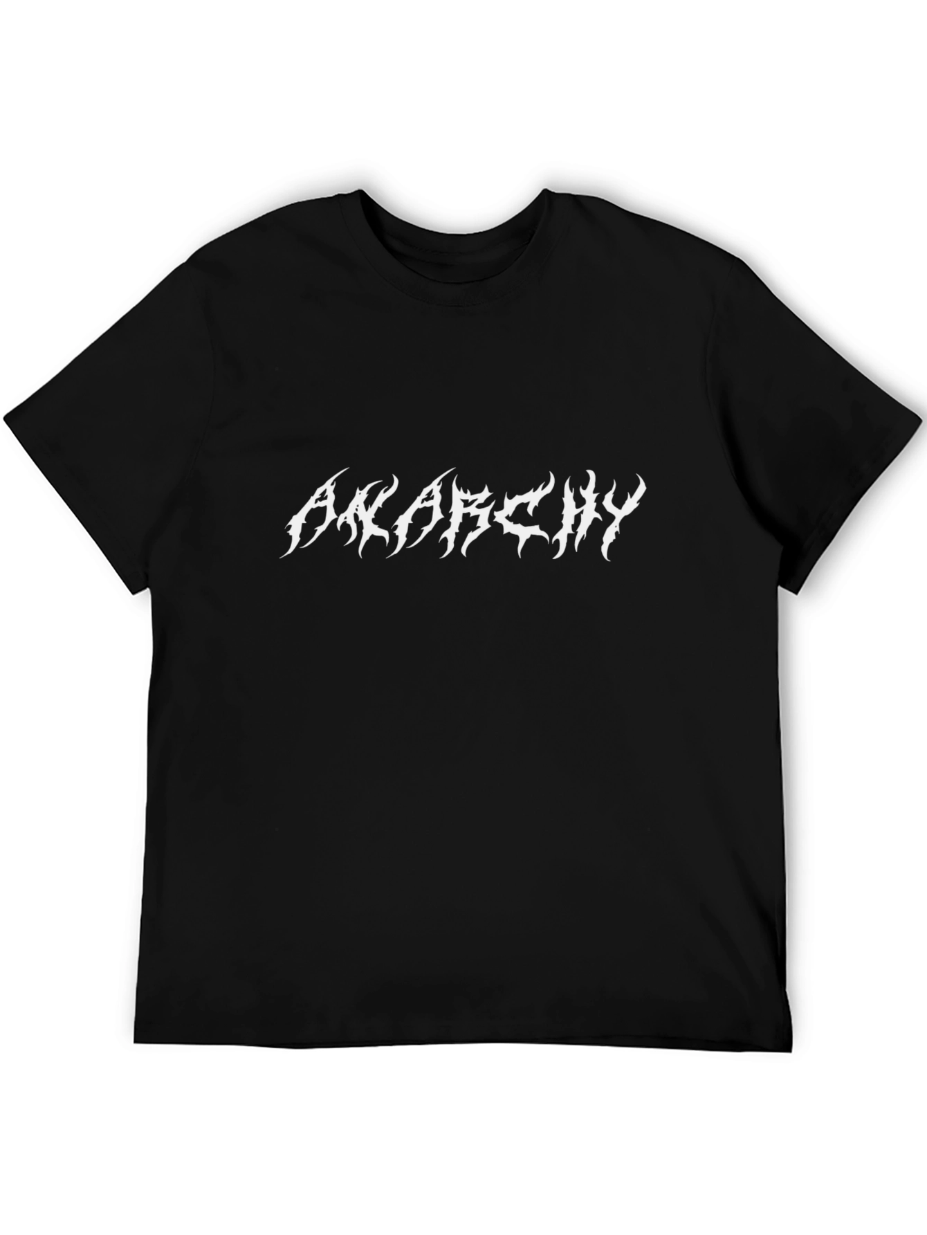 Anarchy Graphic Print Black T-Shirt