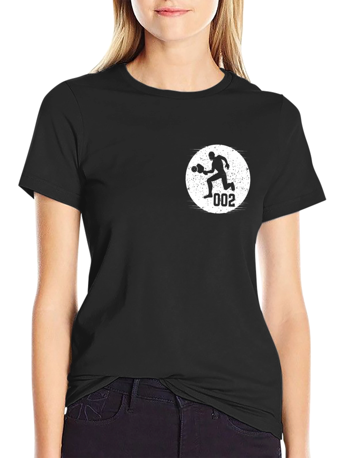 Pickleball Player Black T-Shirt