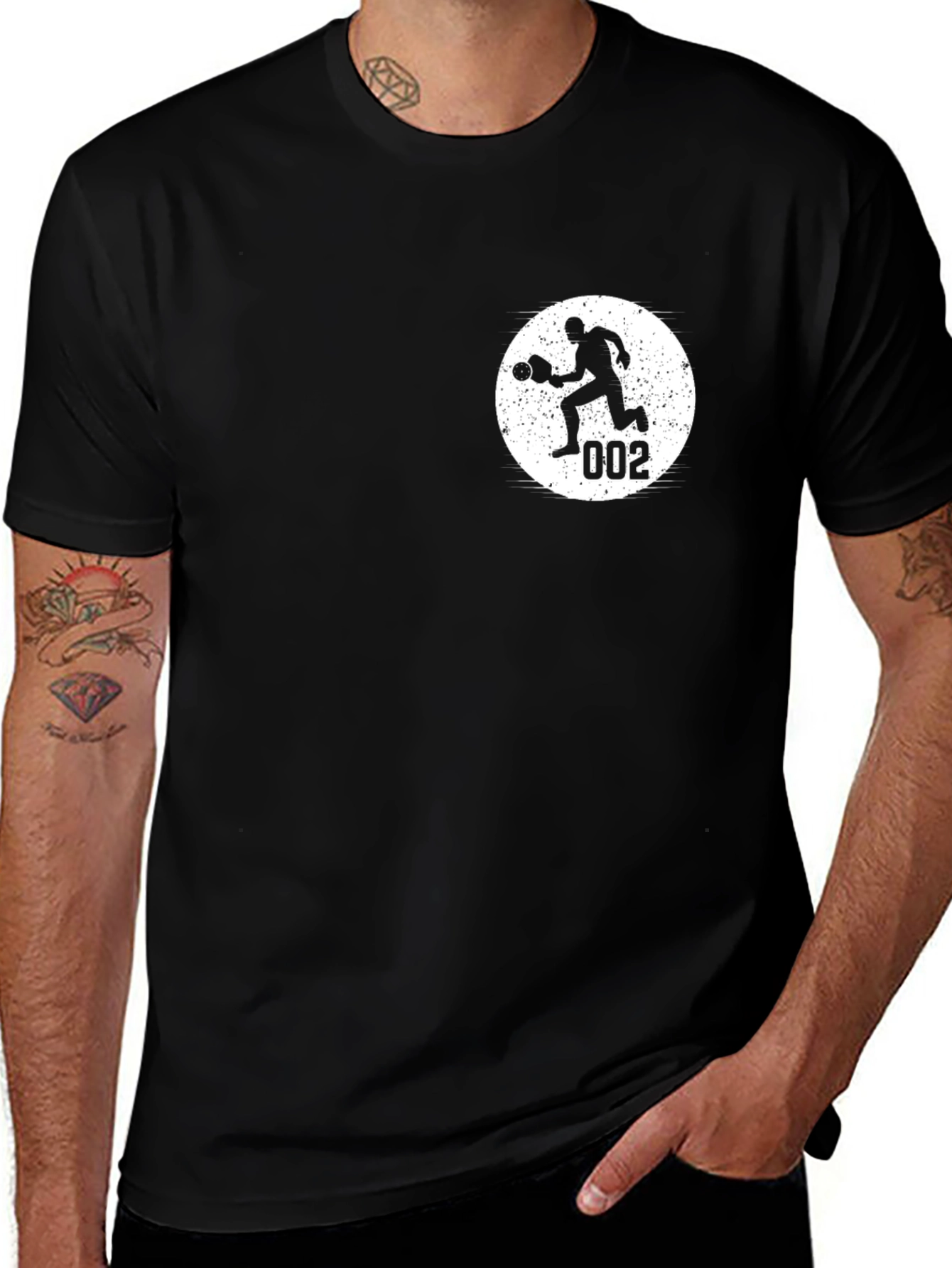 Pickleball Player Black T-Shirt