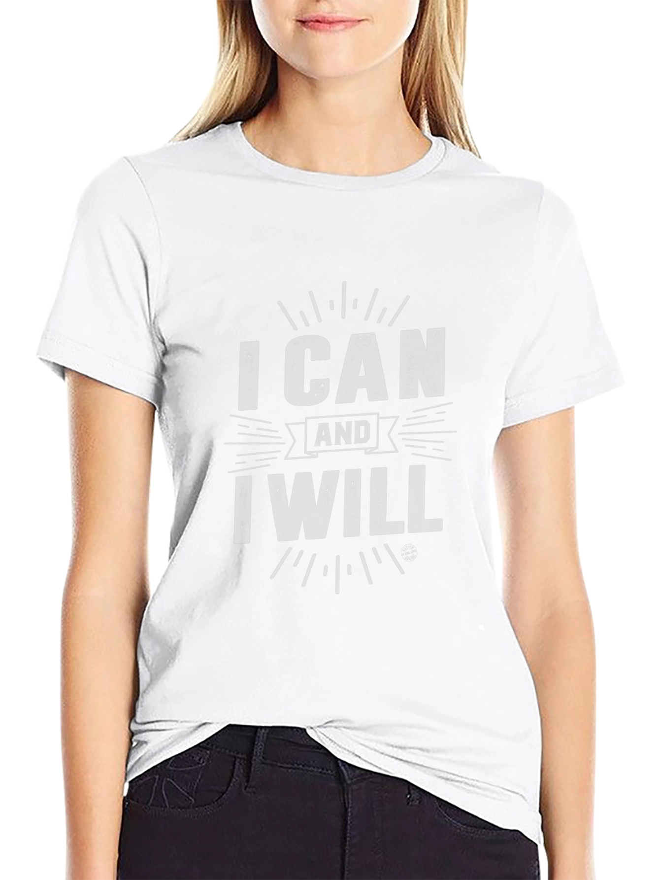I Can and I Will Graphic Print Tee