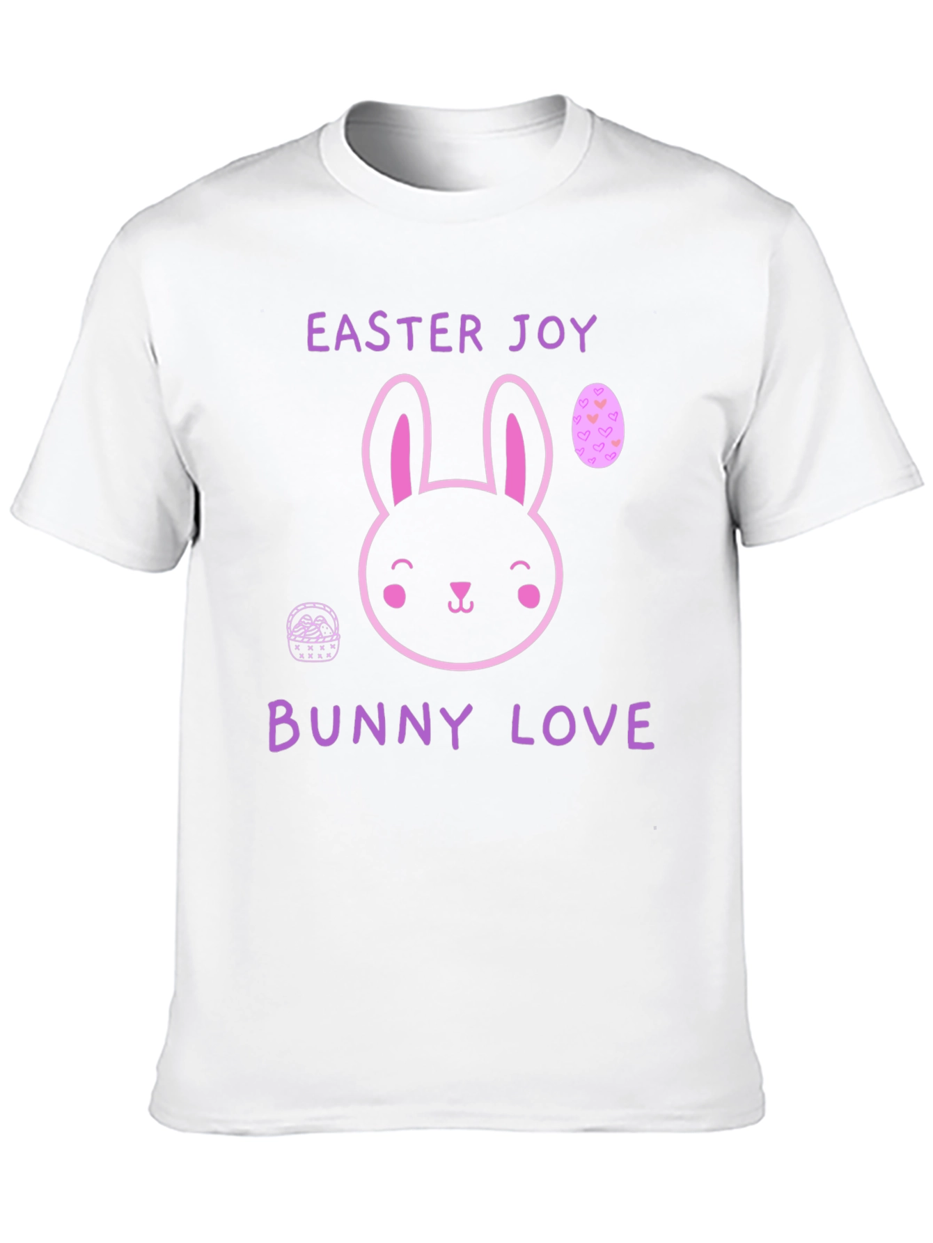 Easter Joy Bunny Love Black T-Shirt