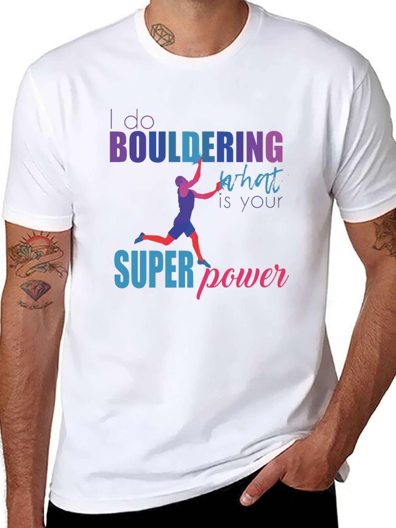 Bouldering Superpower Graphic Tee - Climbing Shirt