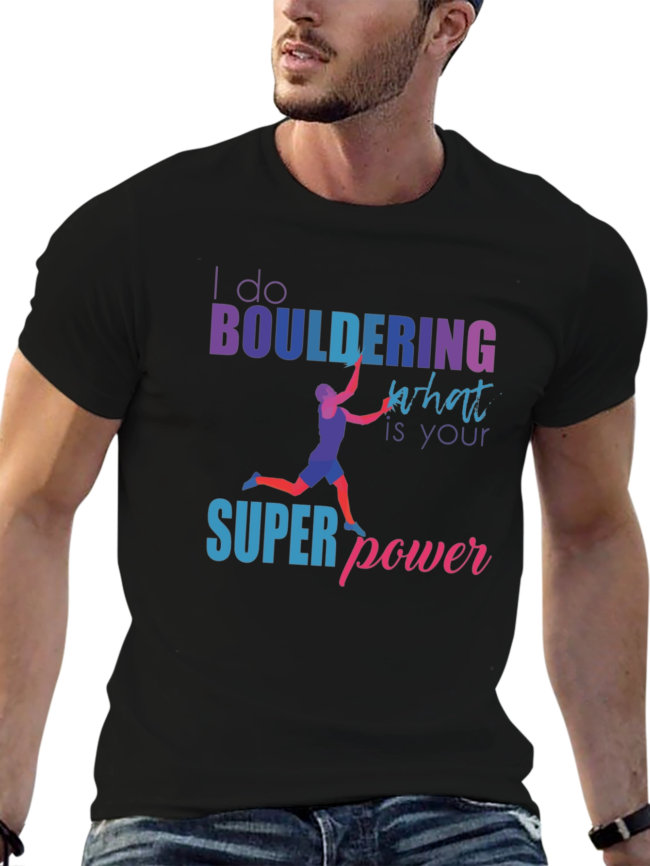 Bouldering Superpower Graphic Tee - Climbing Shirt