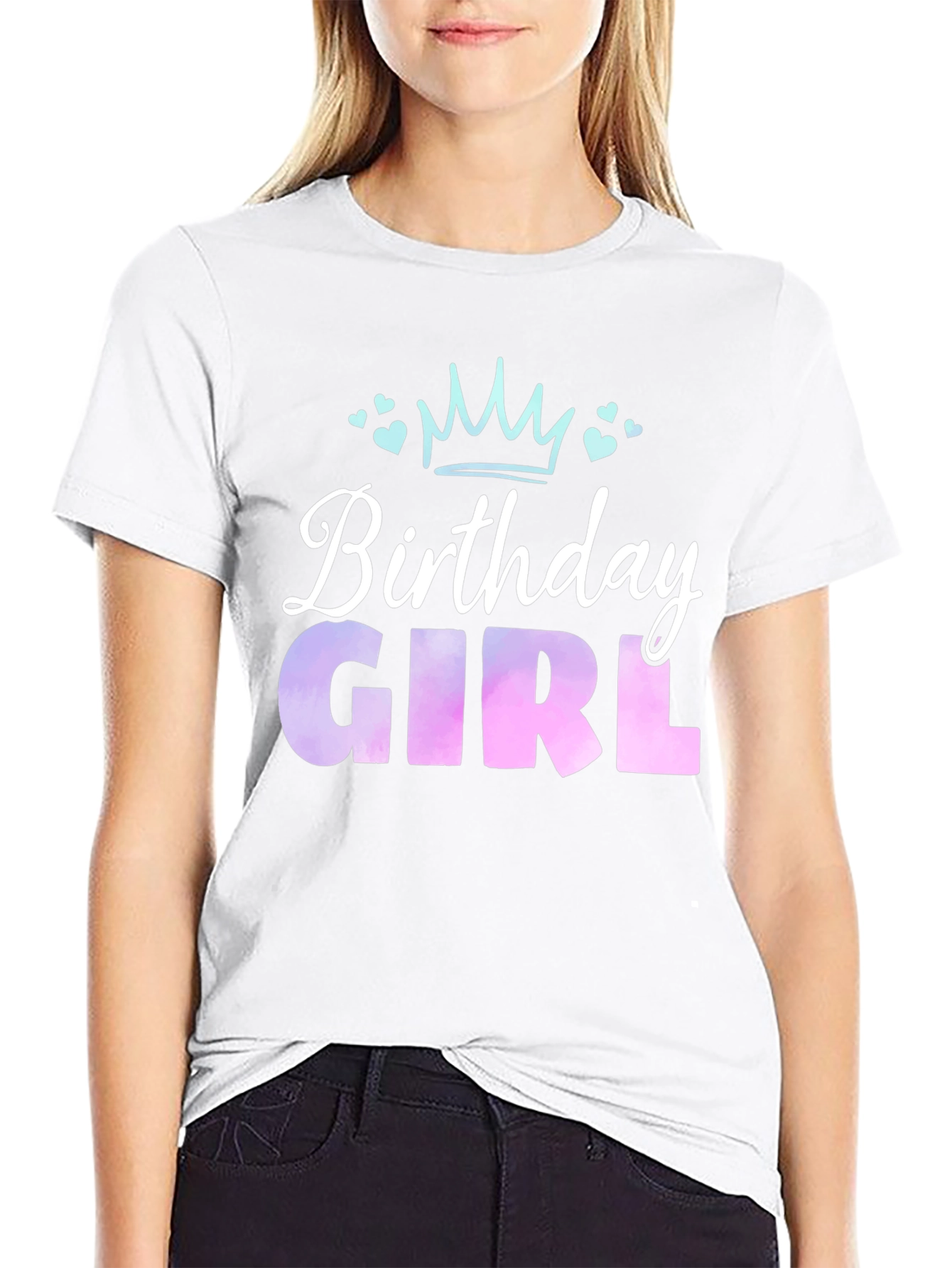Birthday Girl T-Shirt - Cute Crown Design