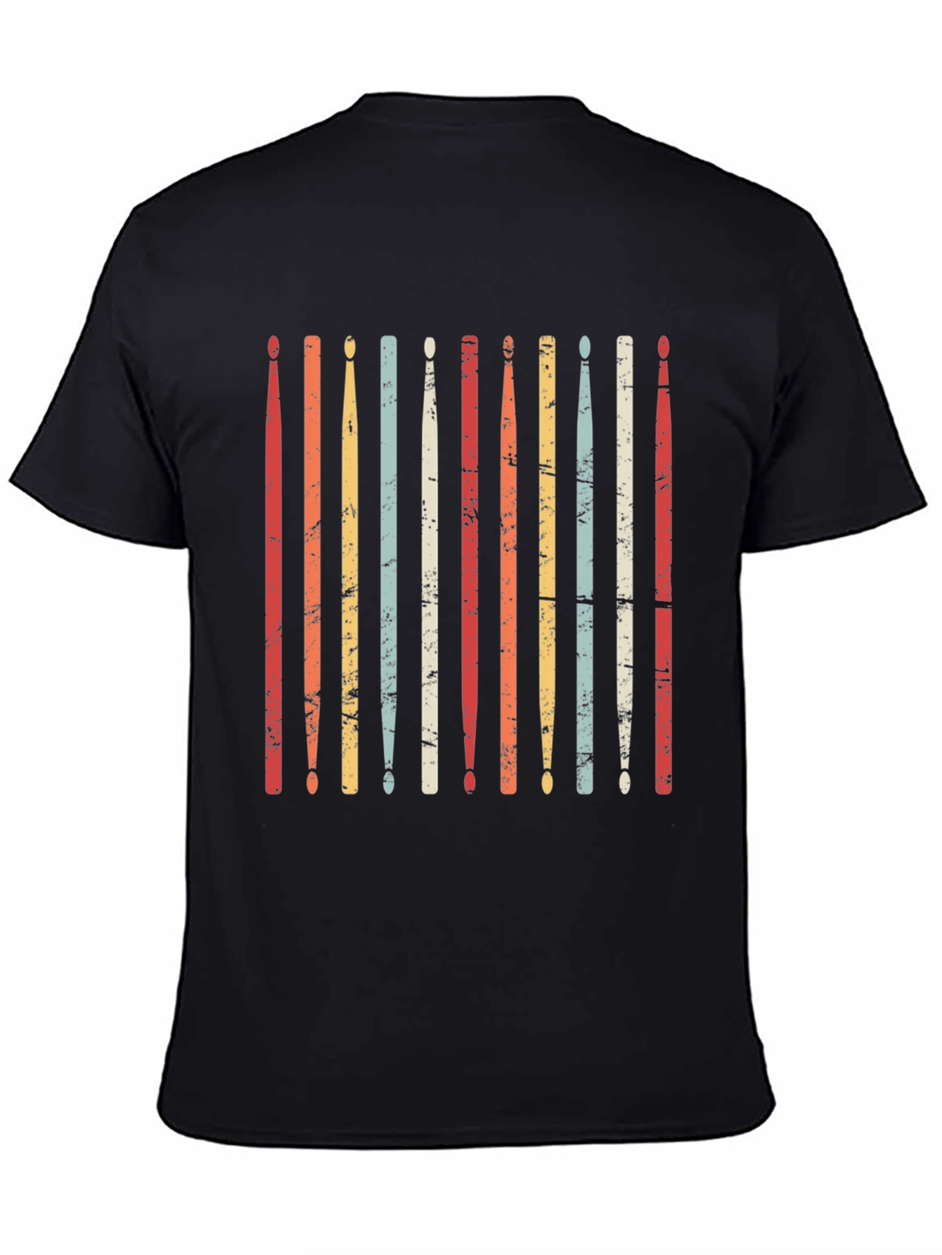 Retro Drum Sticks T-Shirt - Musician Tee