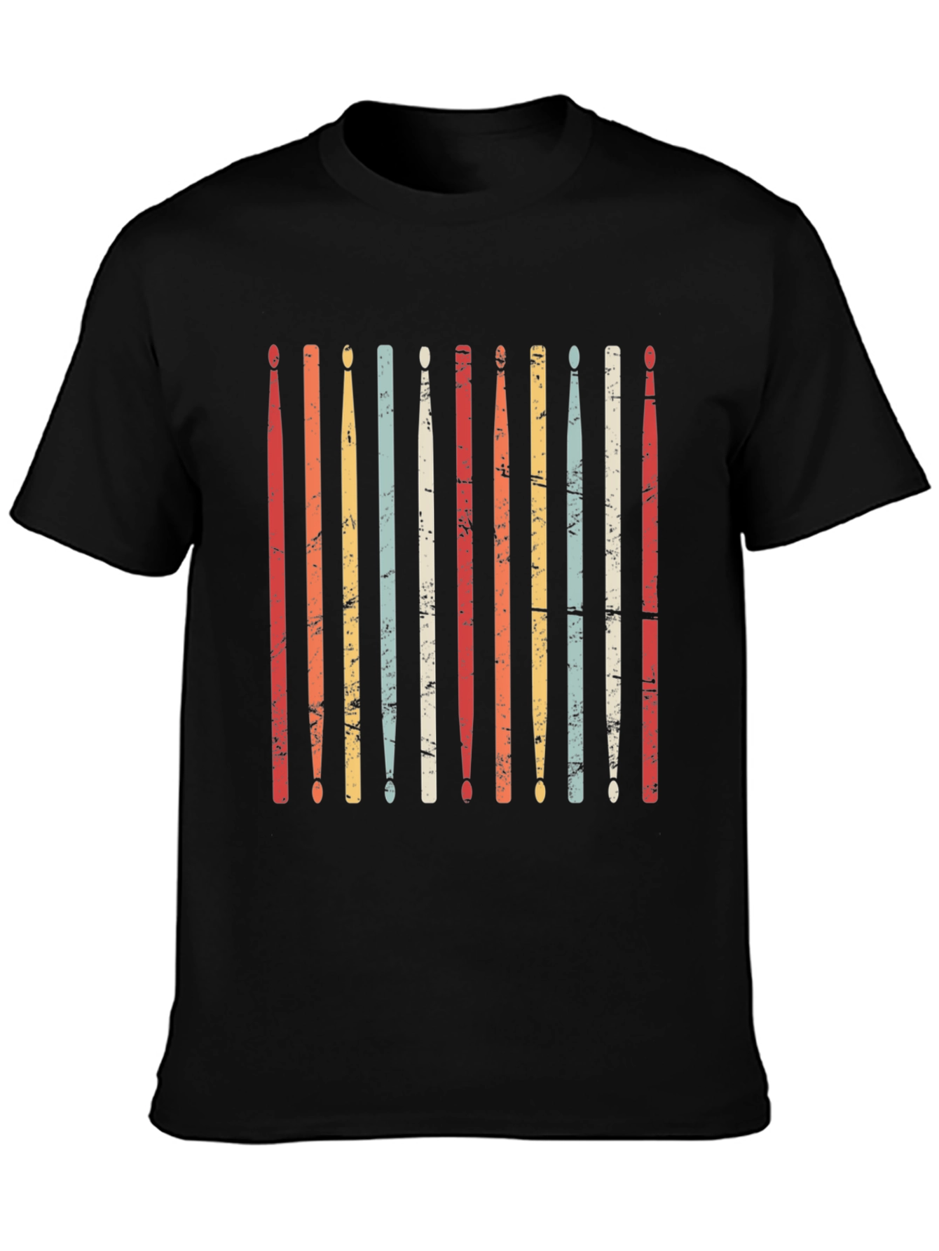 Retro Drum Sticks T-Shirt - Musician Tee
