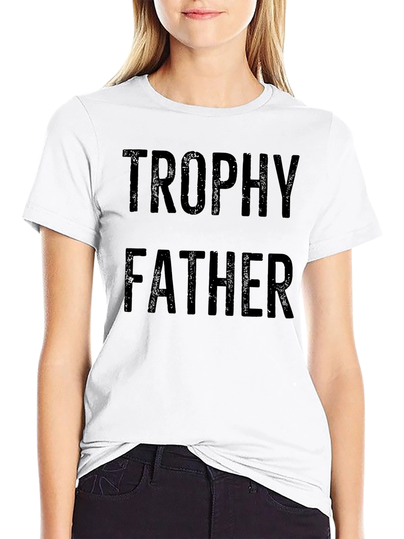 Trophy Father Graphic T-Shirt - Black