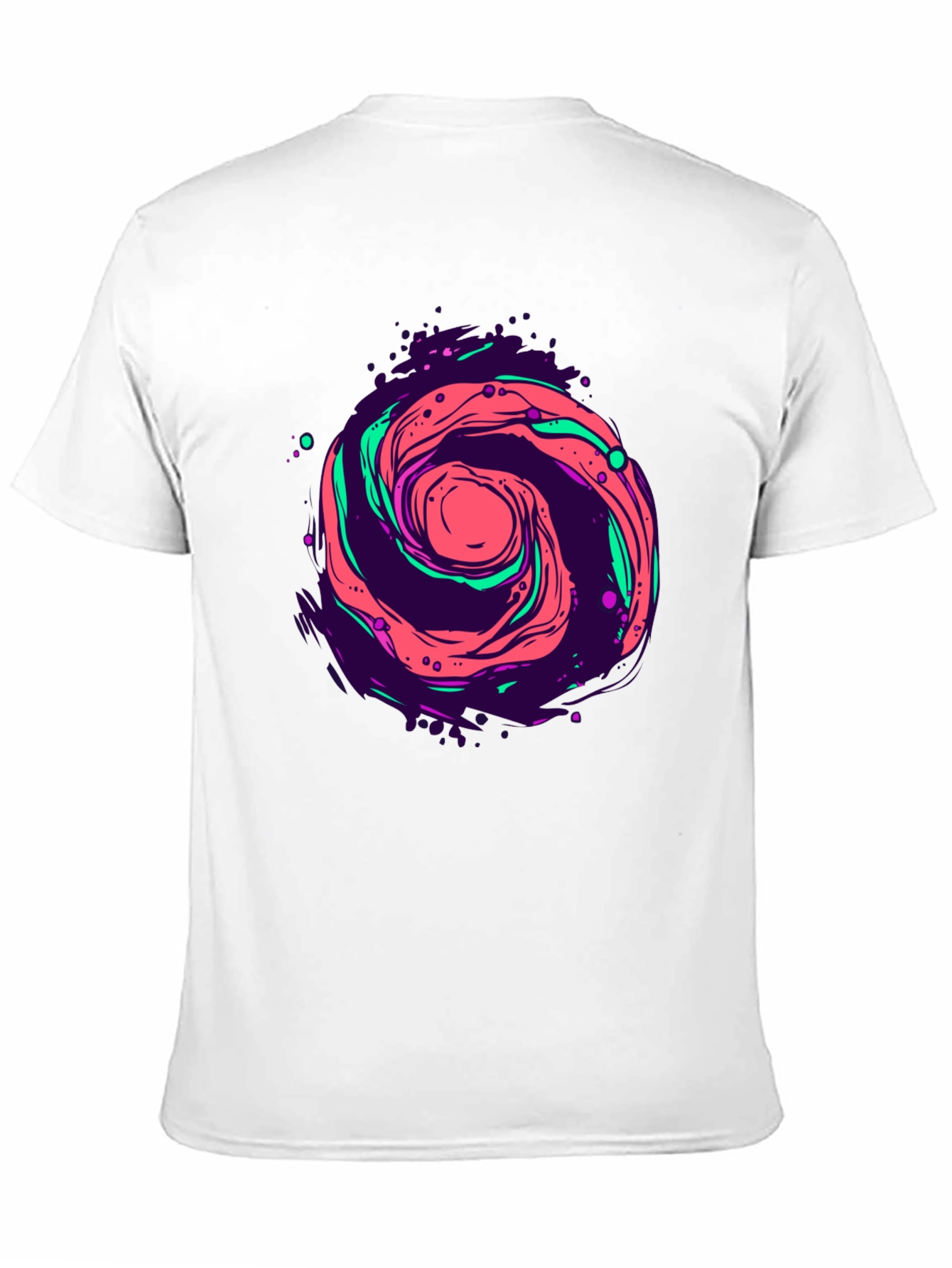 Cosmic Swirl Graphic Tee - Black Cotton Comfort