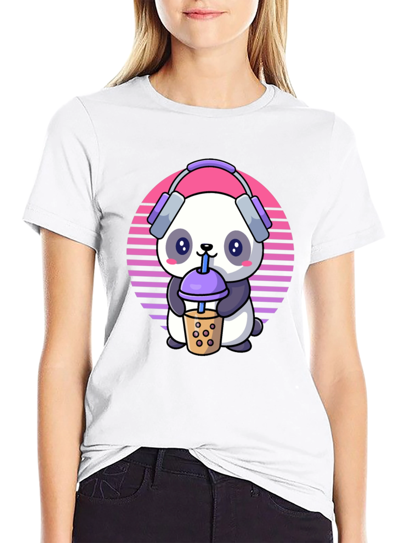 Cute Panda Bubble Tea T-Shirt